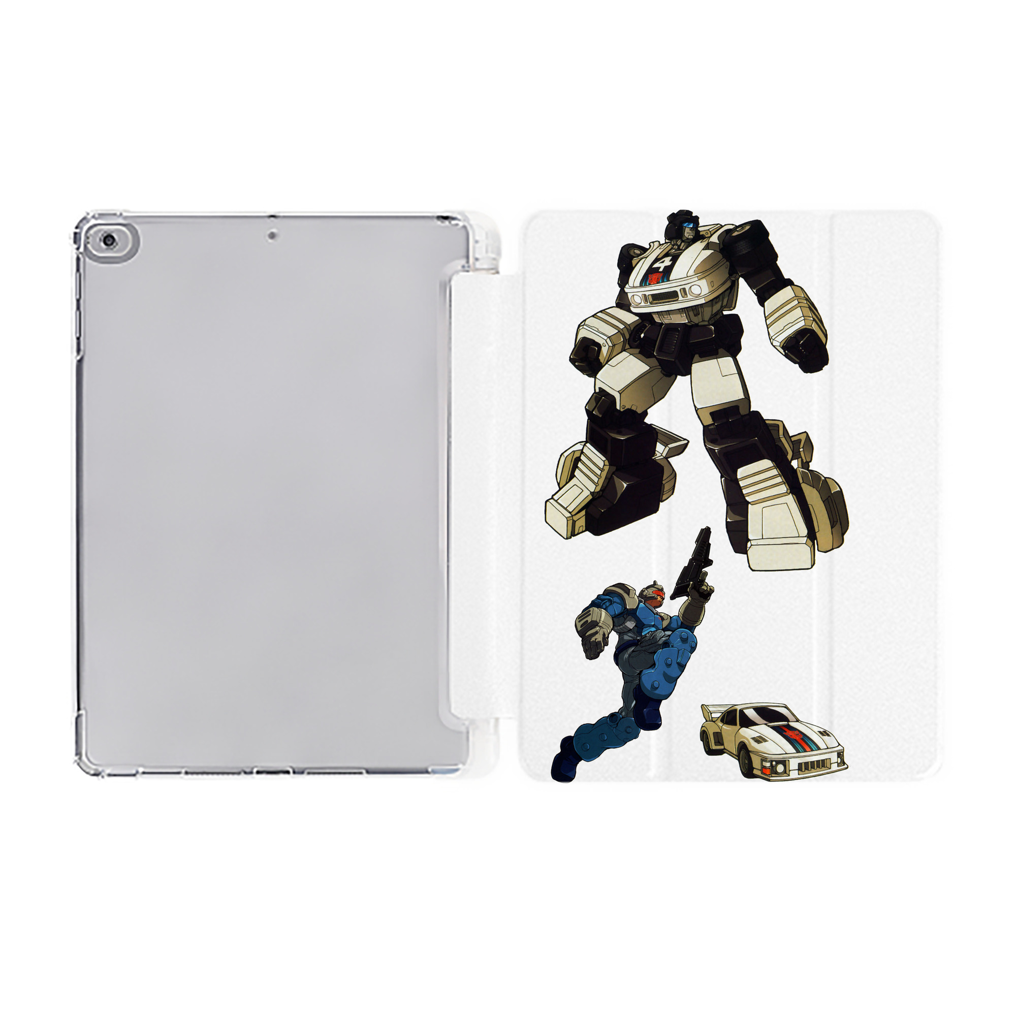（画像用）  IPad ケース ペン収納付き 三つ折りスタンド PUレザー×シリコン 対応機種9.5/10.5/10.9インチ